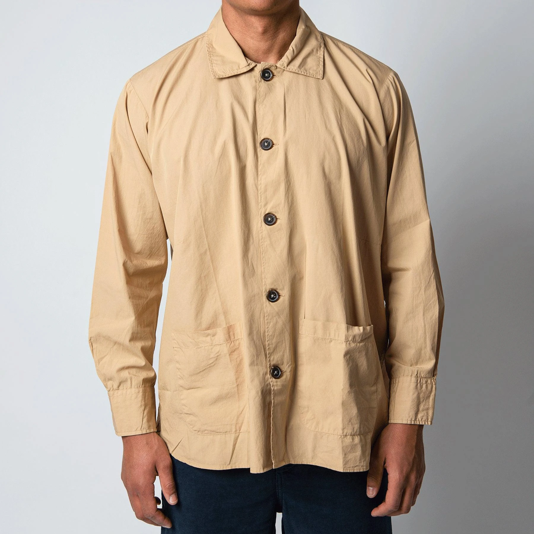 Universal Works TRAVAIL SHIRT SAND 3 Universal Works TRAVAIL SHIRT SAND