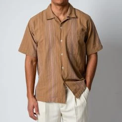 Universal Works CAMP SHIRT SAND