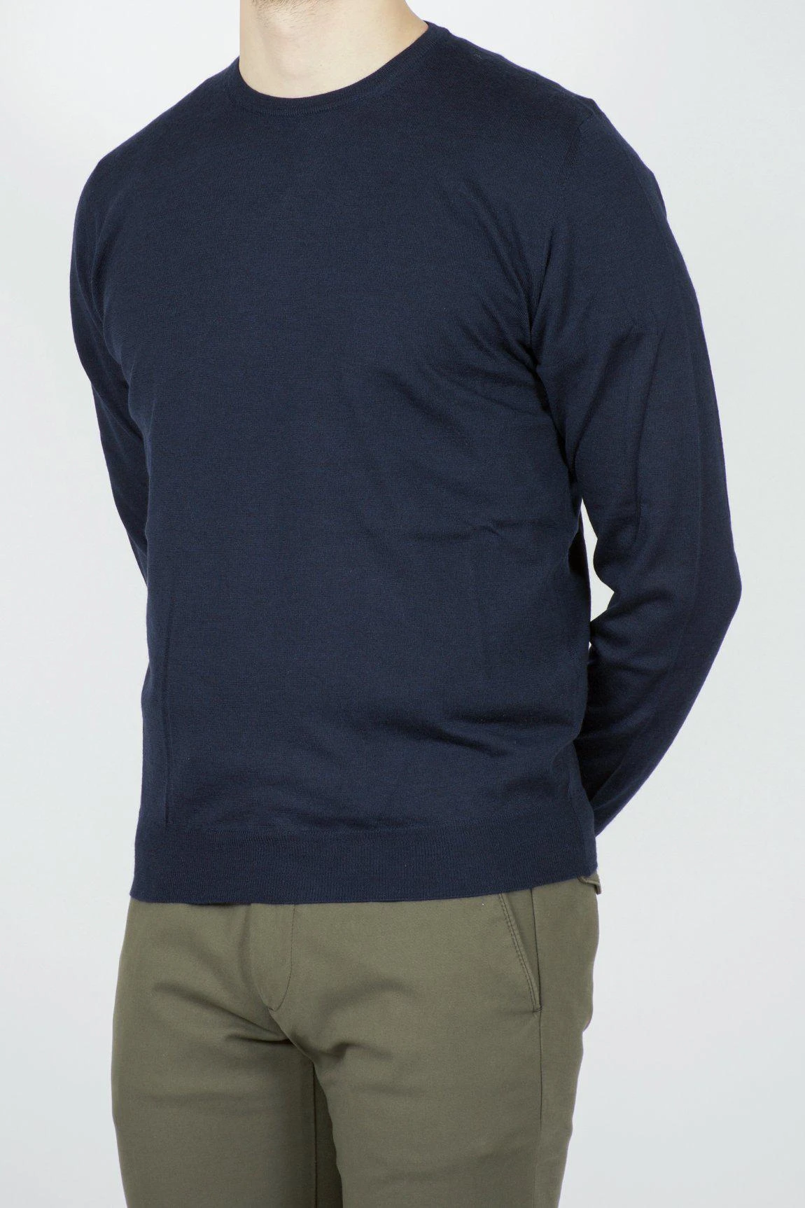 Filippo De Laurentiis WOOL CASHMERE SILK CREW NECK SWEATER 008 NAVY 4 Filippo De Laurentiis WOOL CASHMERE SILK CREW NECK SWEATER 008 NAVY - Bild 2