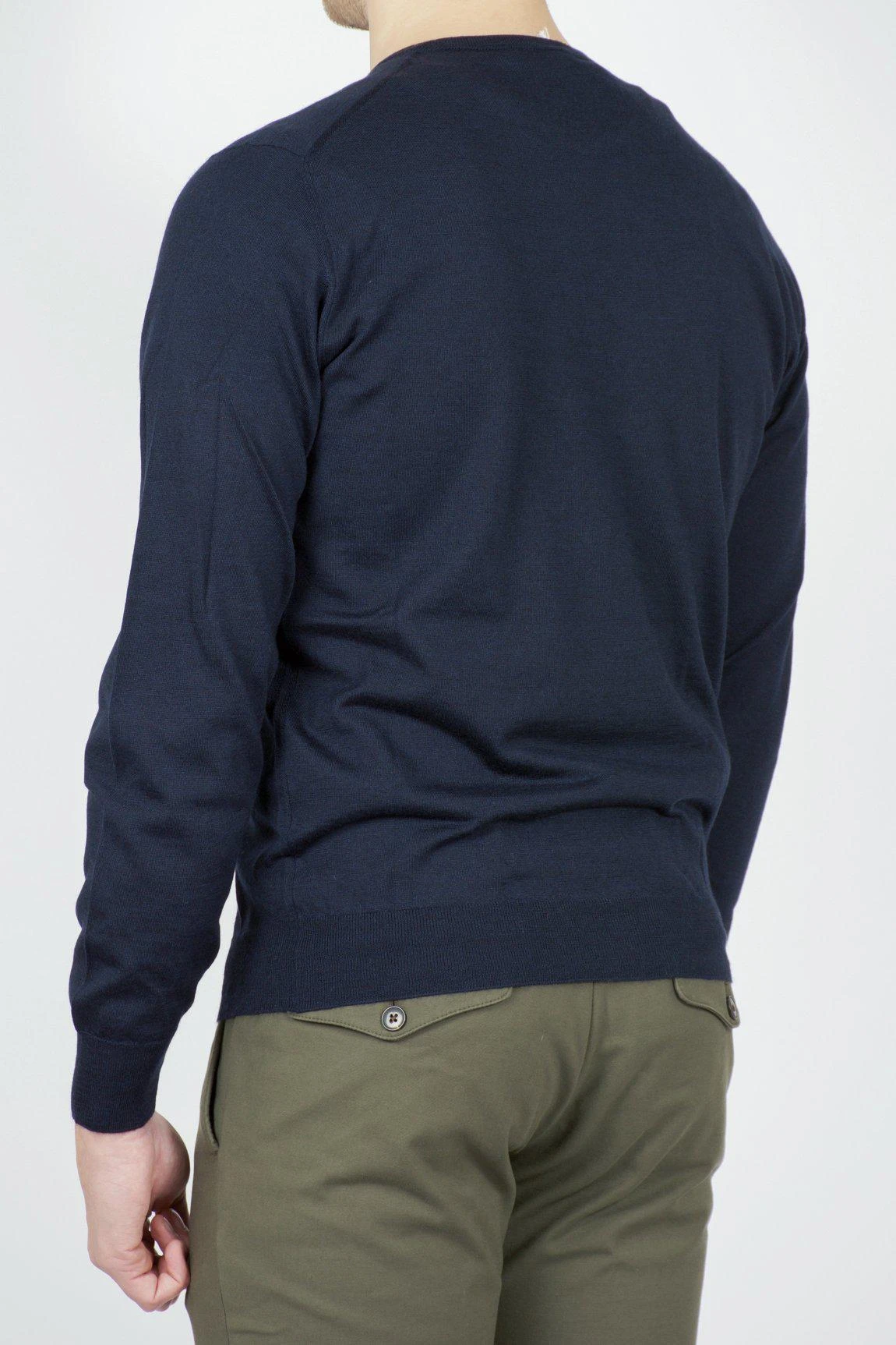 Filippo De Laurentiis WOOL CASHMERE SILK CREW NECK SWEATER 008 NAVY 5 Filippo De Laurentiis WOOL CASHMERE SILK CREW NECK SWEATER 008 NAVY - Bild 3