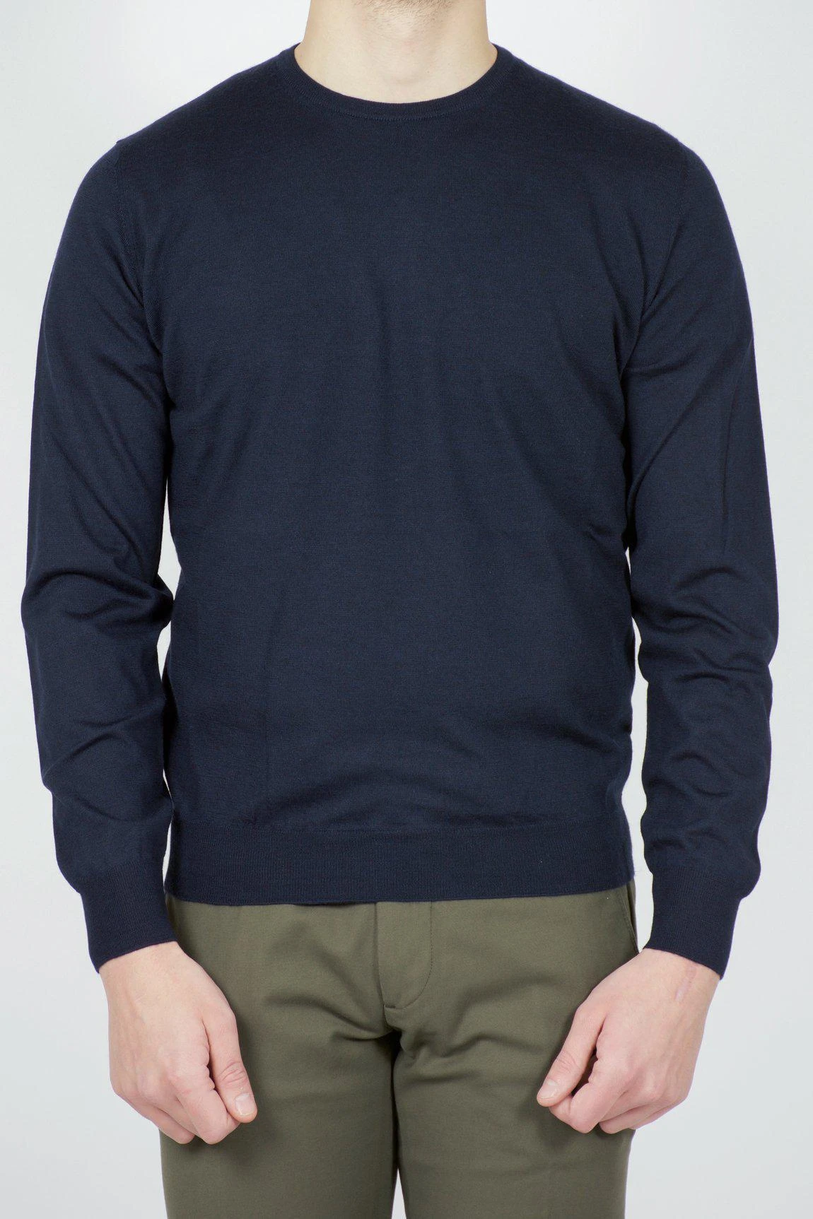 Filippo De Laurentiis WOOL CASHMERE SILK CREW NECK SWEATER 008 NAVY 3 Filippo De Laurentiis WOOL CASHMERE SILK CREW NECK SWEATER 008 NAVY