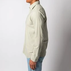 XACUS WASHED CASUAL OXFORD SHIRT KHAKI GREEN -jupiter shop XACUSLINNESKJORTA 5