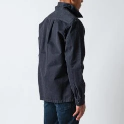 XACUS HEAVY TWILL GABARDINE OVERSHIRT NAVY 13 XACUS HEAVY TWILL GABARDINE OVERSHIRT NAVY -jupiter shop XACUSOVERSHIRT 4