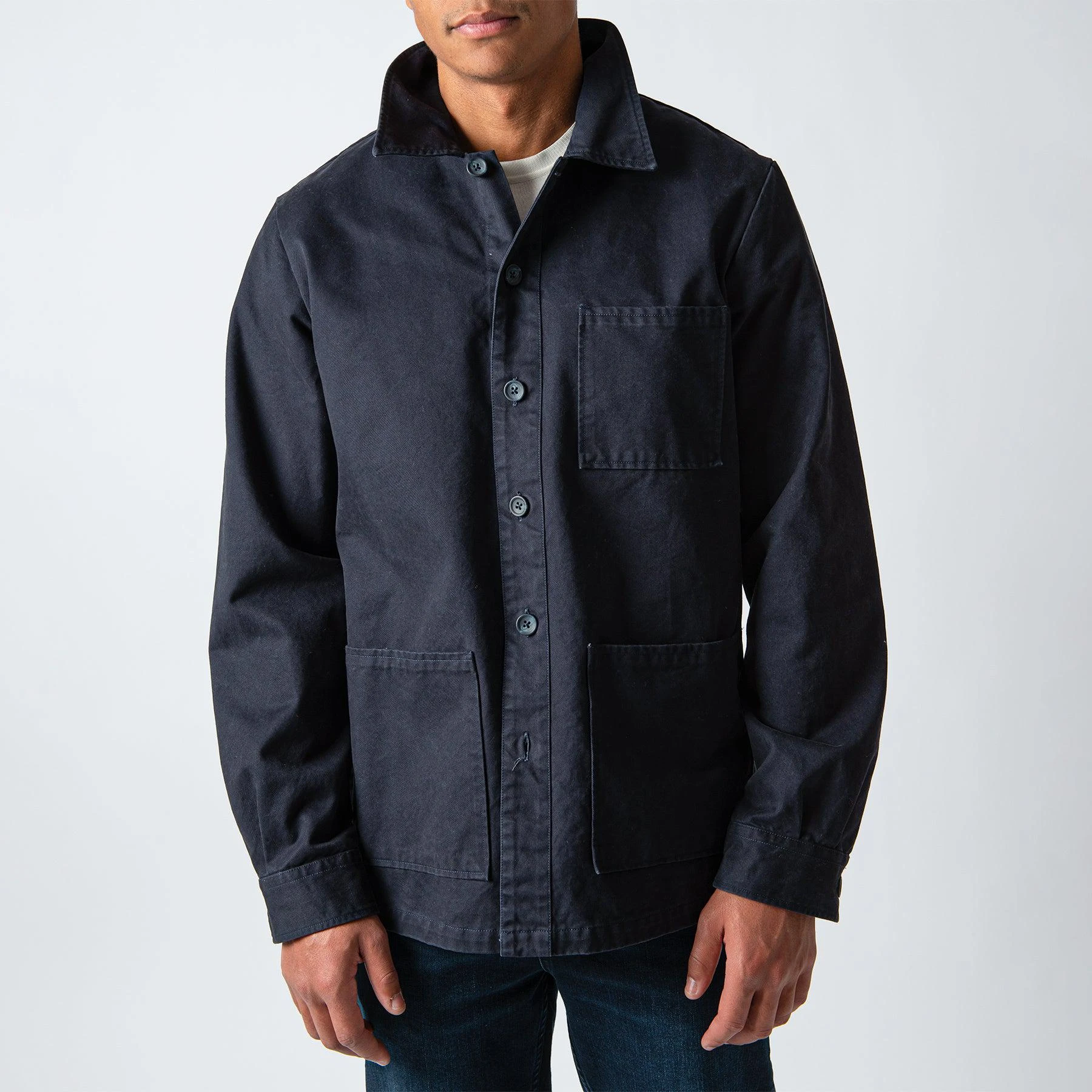 XACUS HEAVY TWILL GABARDINE OVERSHIRT NAVY 3 XACUS HEAVY TWILL GABARDINE OVERSHIRT NAVY