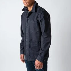 XACUS HEAVY TWILL GABARDINE OVERSHIRT NAVY 11 XACUS HEAVY TWILL GABARDINE OVERSHIRT NAVY -jupiter shop XACUSOVERSHIRT 6