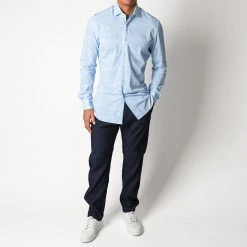 XACUS ACTIVE SHIRT LIGHT BLUE MELANGE -jupiter shop XACUSSKJORTA 1 166231f5 6764 4dcd 8af8 16383bc97369