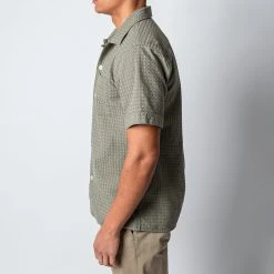 XACUS STRUCTURED SS BOWLING SHIRT WITH POCKET GREEN -jupiter shop XACUSSKJORTA 5 67c56b1b 5e35 464a b5ce fafca44be560