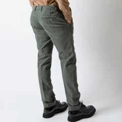 MASON'S MILANO PIQUE TROUSER GREEN -jupiter shop masonbyxa 5