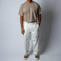 Oscar Jacobson TANKER COTTON STRETCH TROUSERS SNOW WHITE -jupiter shop oscarjacobsonbyxa 1